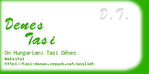 denes tasi business card
